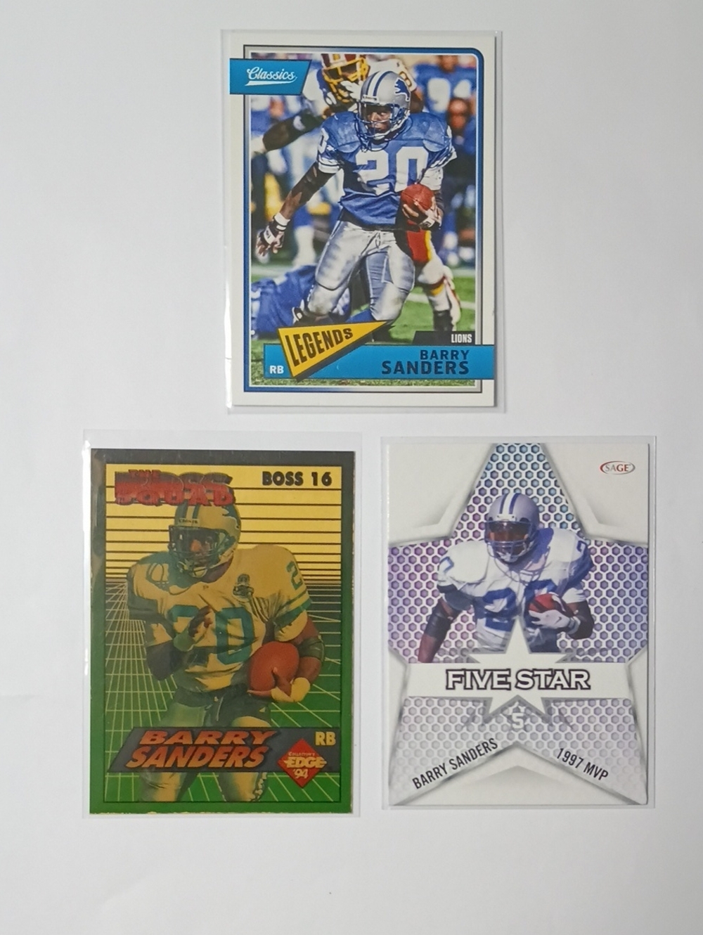 Sage Football Trading Cards - Blue, Silver, Yellow